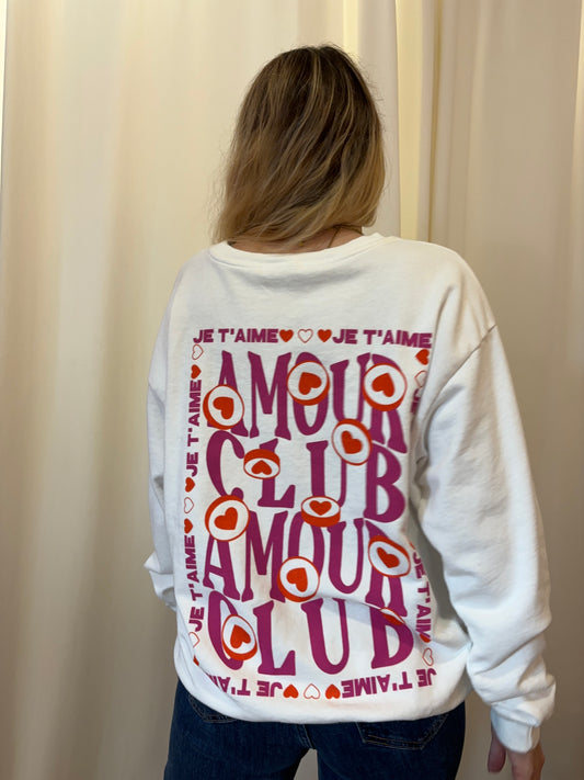 Sweat AMOUR CLUB Blanc