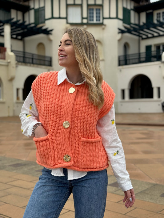 Gilet sans manches GINETTE Orange