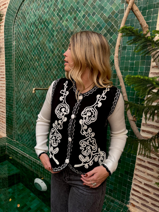 Gilet sans manches HANA Noire