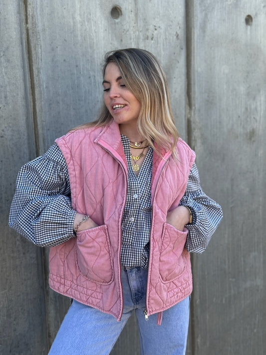 Veste sans manches matelassée DIDI Rose