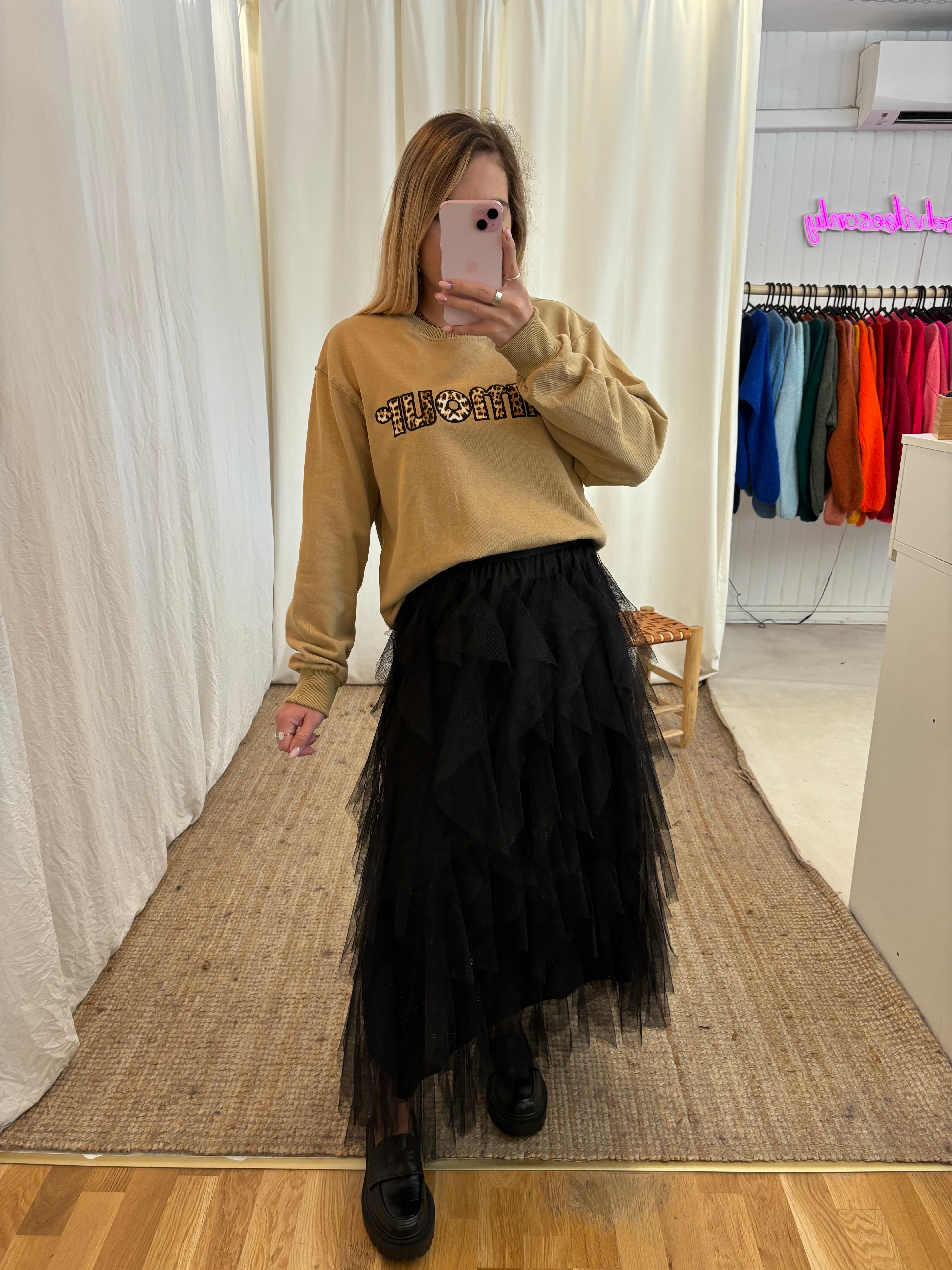 Shops jupe noire en tulle