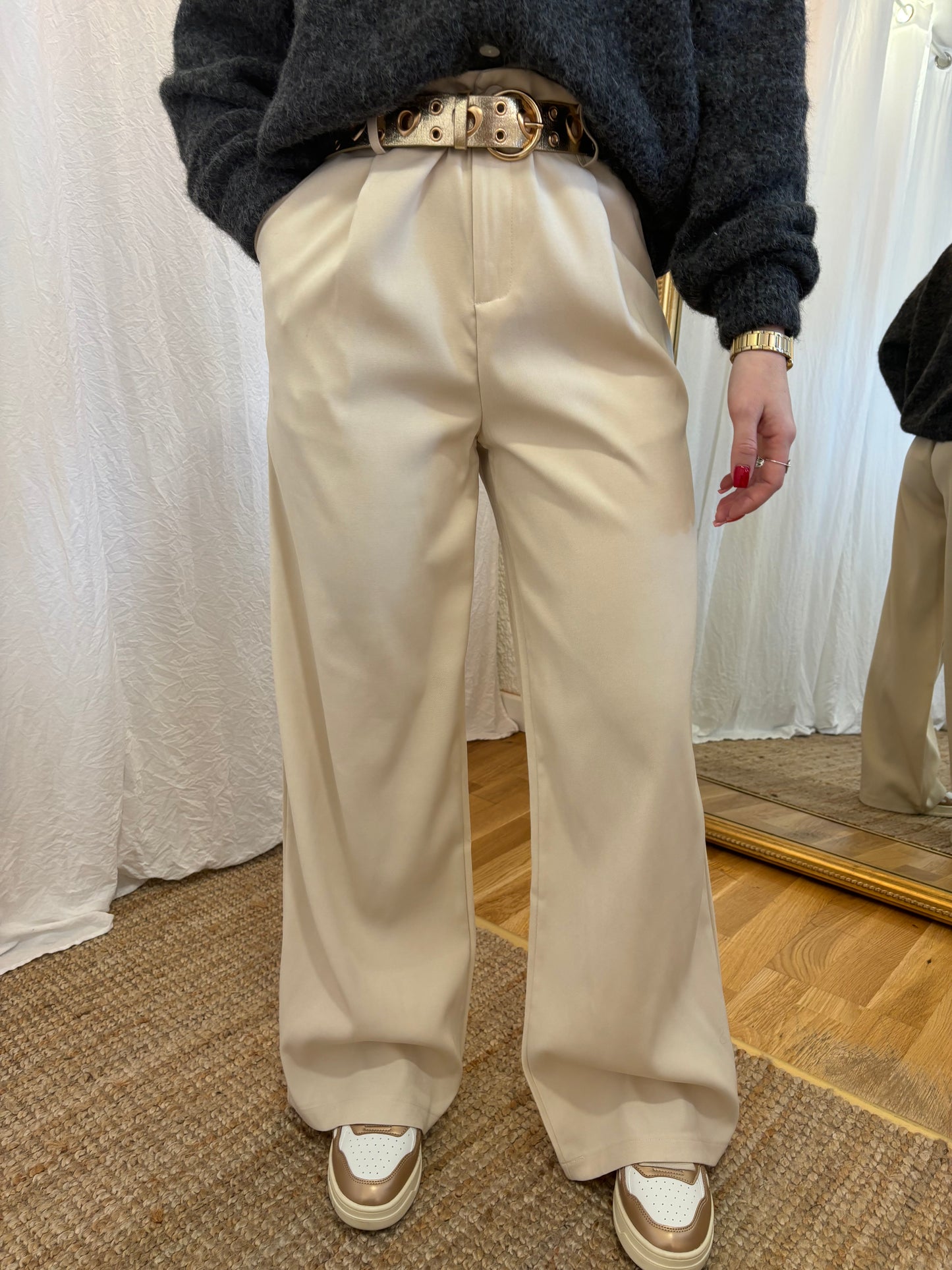 Pantalon tailleur BASILE Écru