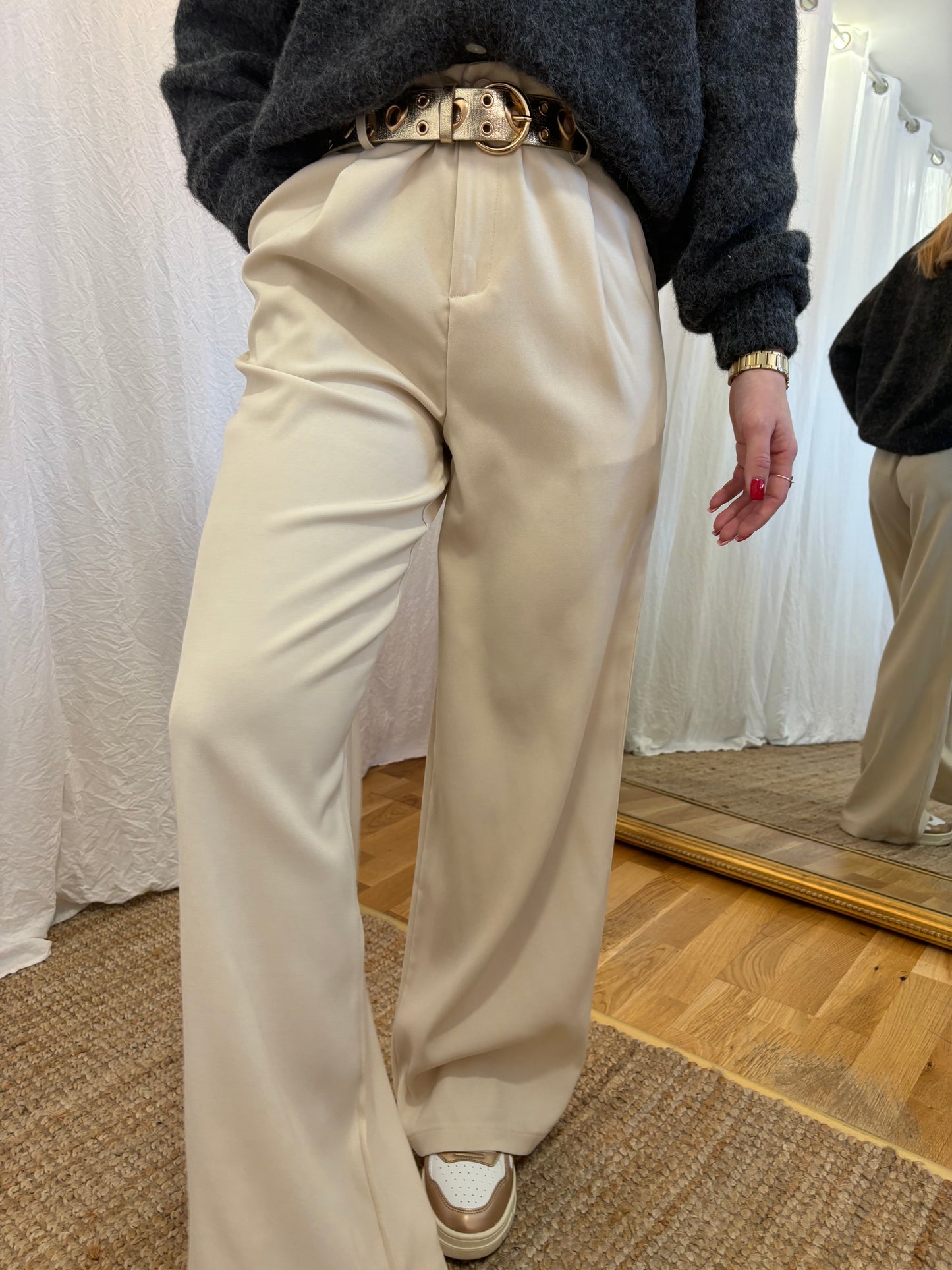 Pantalon tailleur BASILE Écru