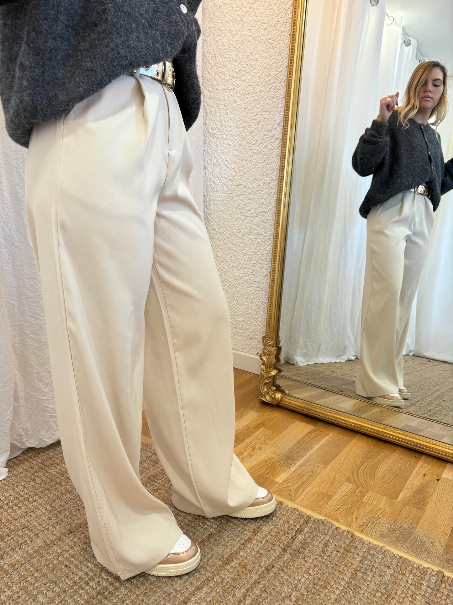 Pantalon tailleur BASILE Écru